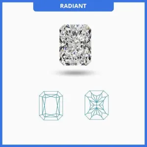 0.45CT J-K/VS2-SI1 Radiant Cut Diamond MDL#D9256-2