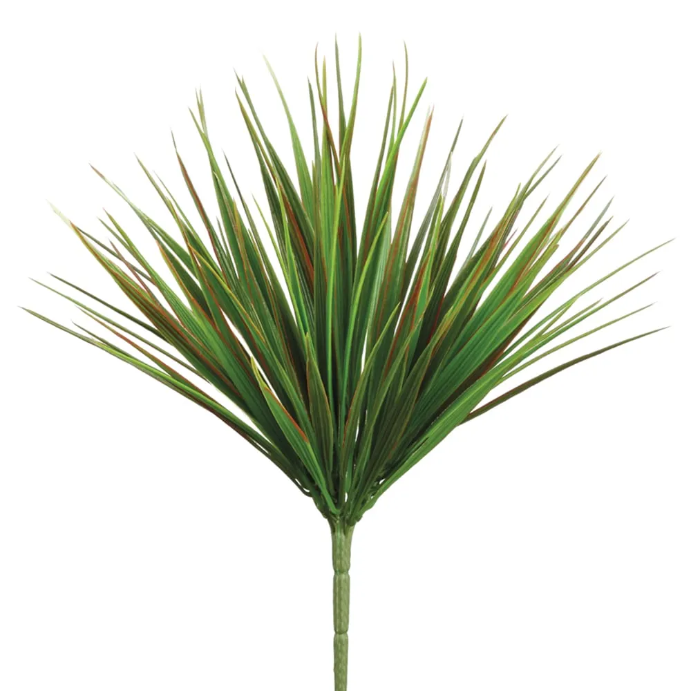 12" Vanilla Grass Silk Plant -Green/Red (pack of 24)