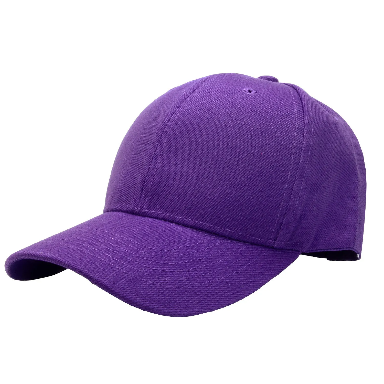 144-Pack Baseball Dad Cap Velcro Strap Adjustable Size - Purple