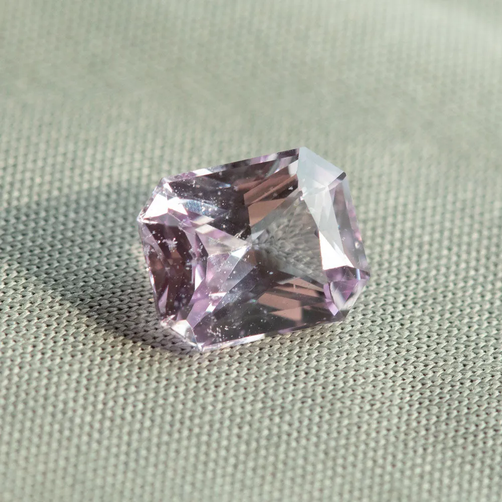 2.02CT CEYLON RADIANT CUT SAPPHIRE, LIGHT PINK, 8.13X6.55MM