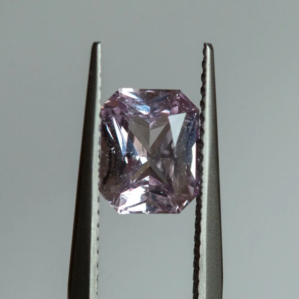 2.02CT CEYLON RADIANT CUT SAPPHIRE, LIGHT PINK, 8.13X6.55MM