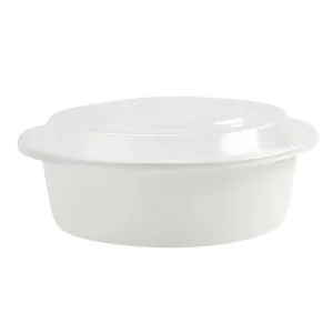 32oz Extra Strong Quality White round Disposable Meal Prep/ Bento Box Container