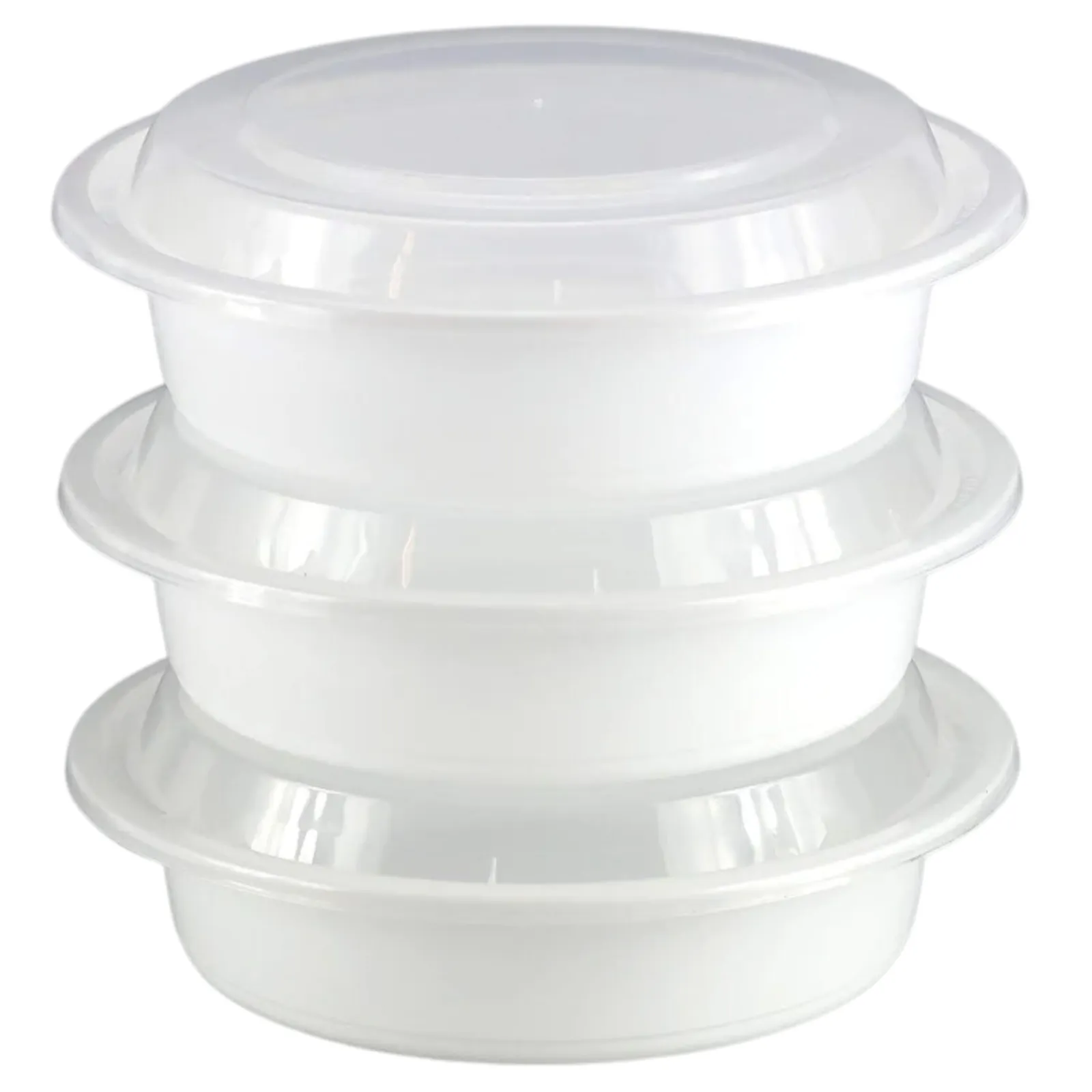 32oz Extra Strong Quality White round Disposable Meal Prep/ Bento Box Container