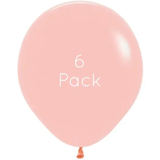 45cm Pastel Matte Melon Giant Balloons - 6 Pkt