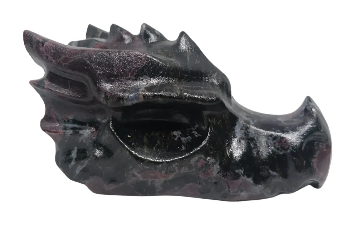 580g Firework Garnet Crystal Dragon Head