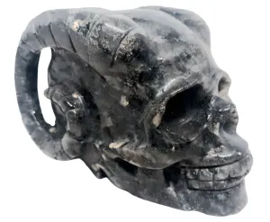 687G Larvikite Crystal Horned Skull