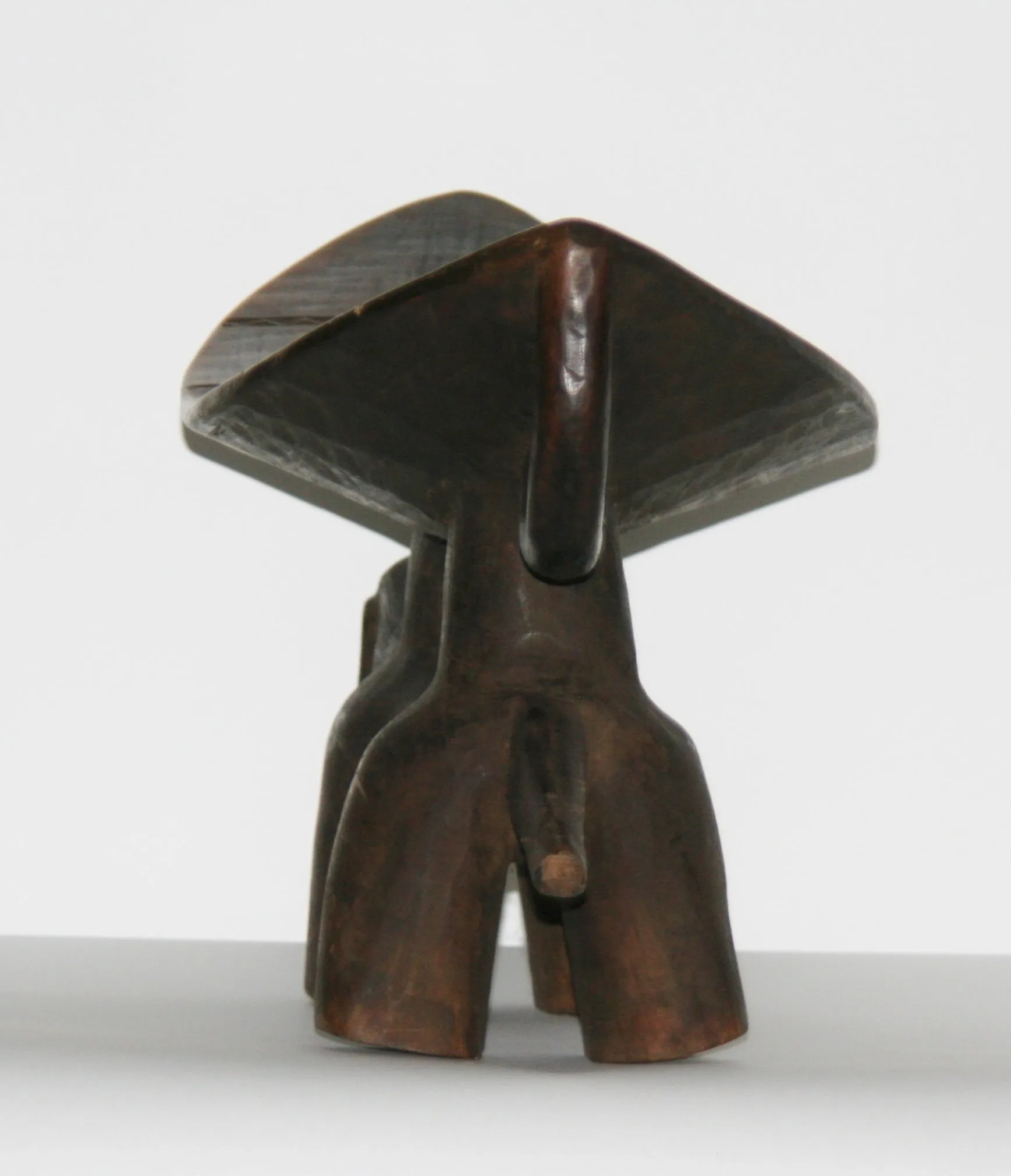 African Headrest Dogon Zoomorphic Stool Carved in Mali, West Africa