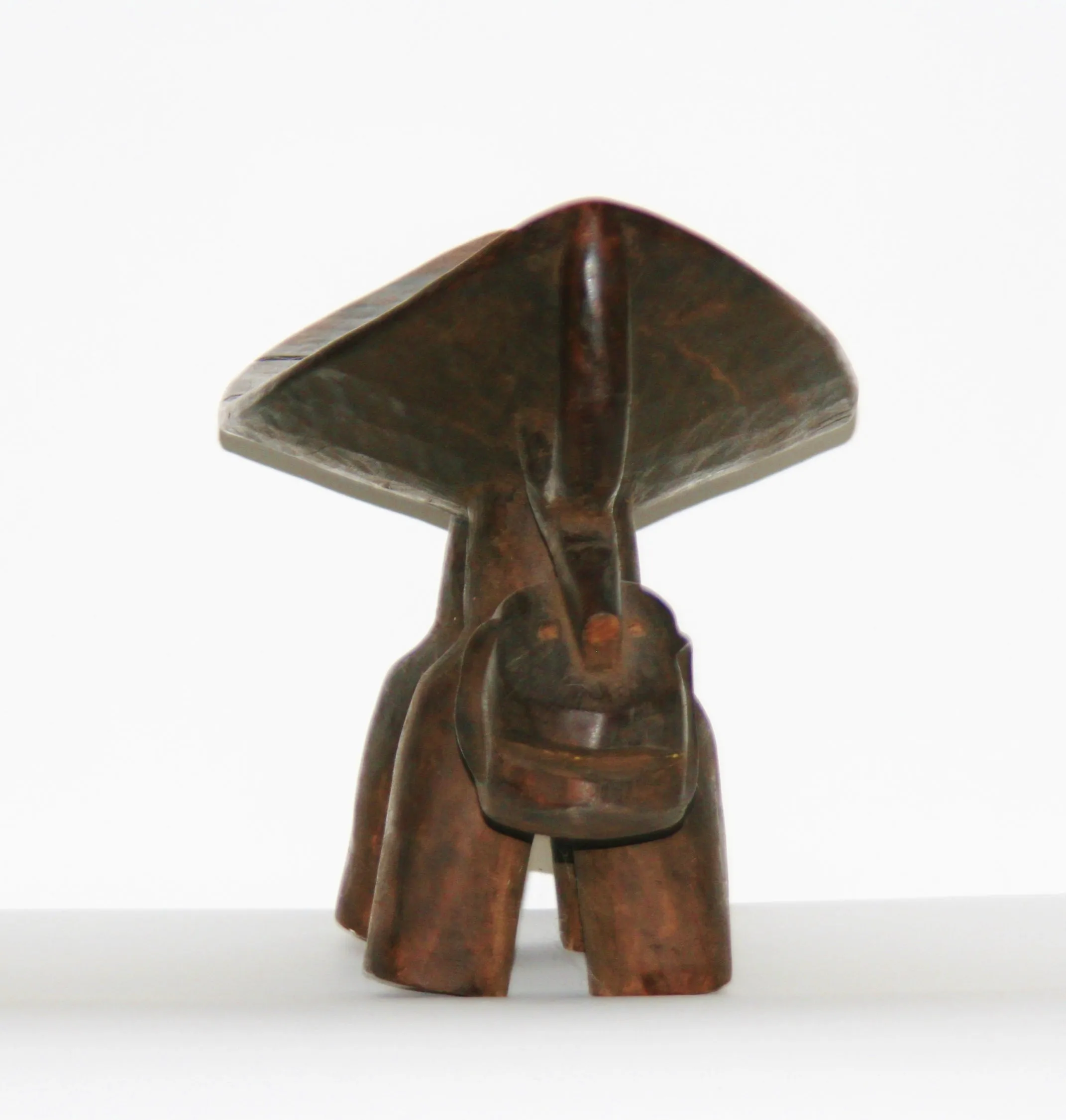 African Headrest Dogon Zoomorphic Stool Carved in Mali, West Africa