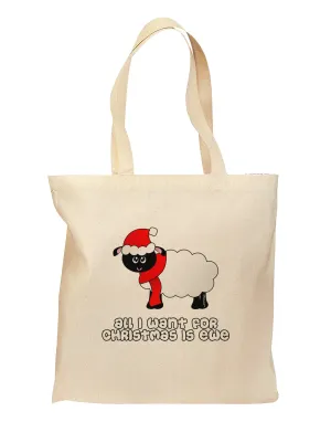 All I Want For Christmas Is Ewe Sheep Grocery Tote Bag