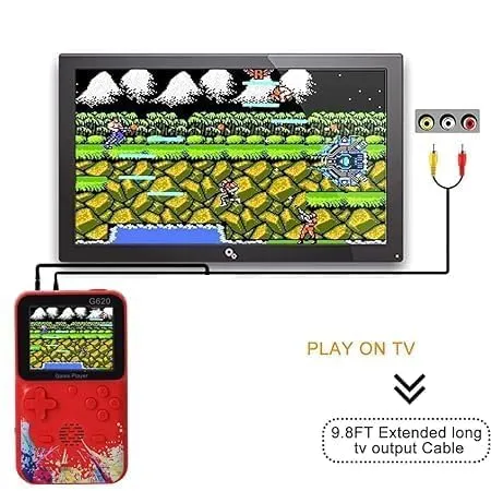 Amisha Gift Gallery Video Game for Kids Console 500 In1 Classic Games and 3 Inch Screen for TV Bliss Comes with Classic Games Like Contra 1 Contra Force Super Mario Bros Street Fighter