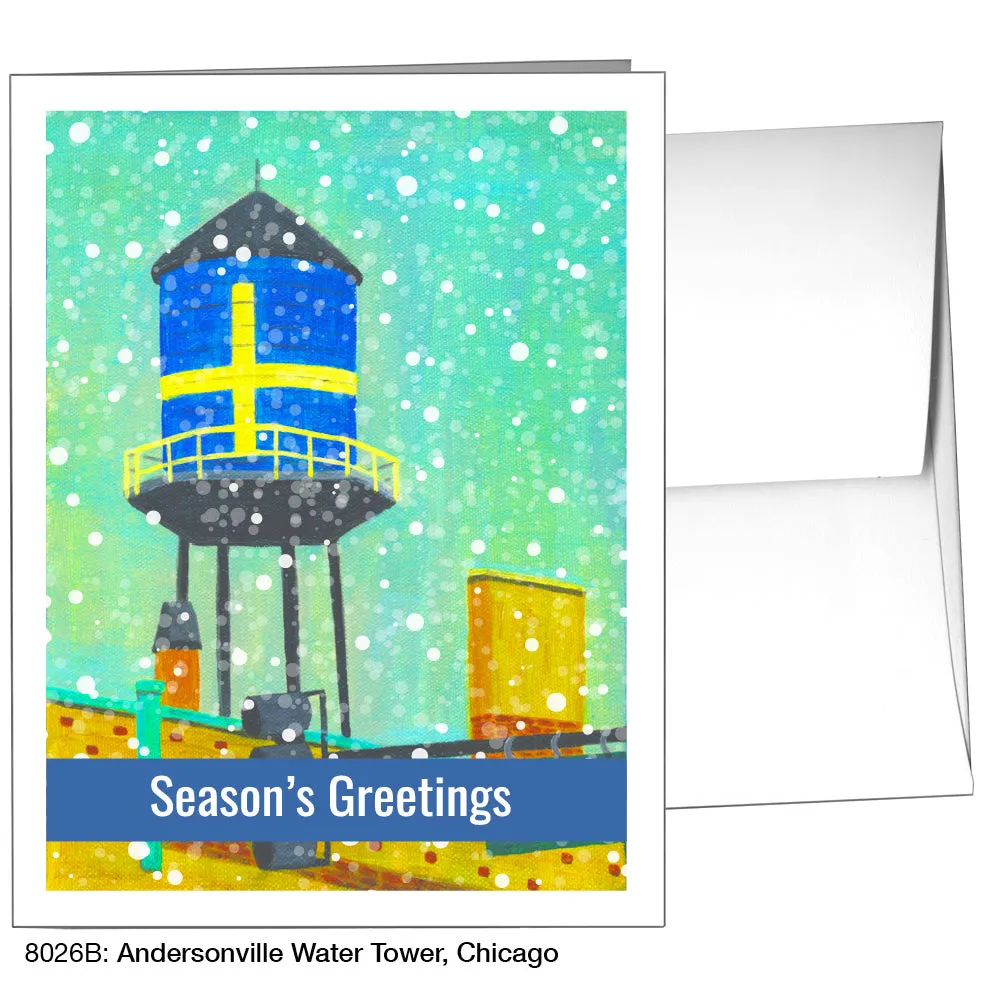 Andersonville Water Tower, Chicago, Greeting Card (8026B)