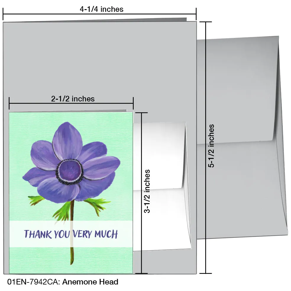 Anemone Head, Greeting Card (7942EA)