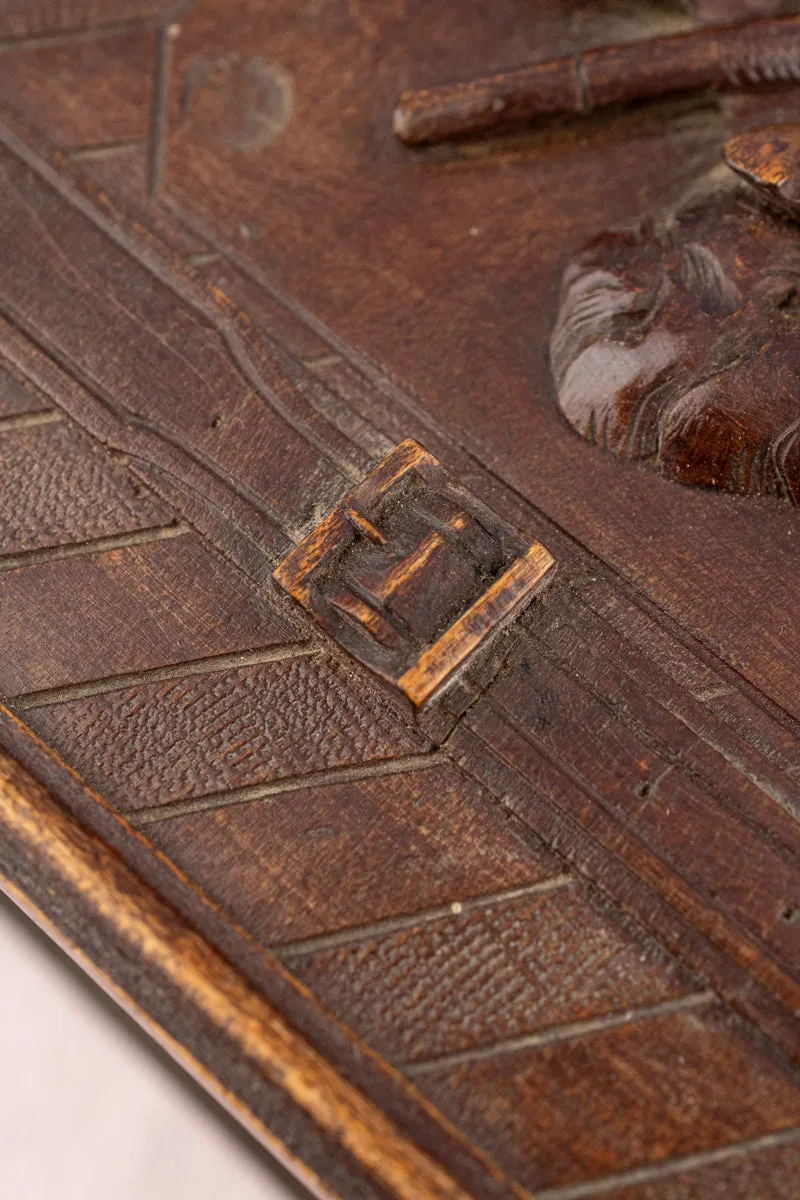 Antique French Carved Wooden Box