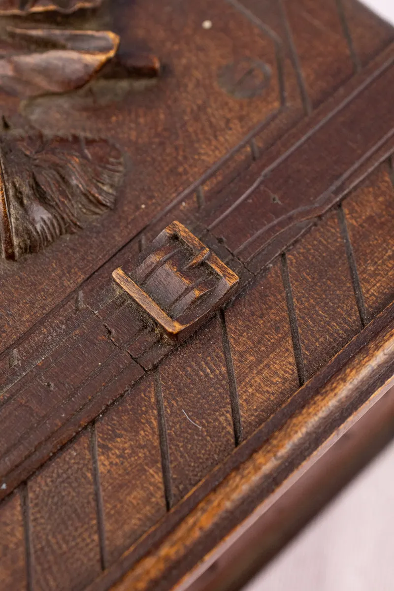 Antique French Carved Wooden Box