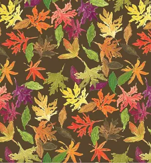 ASPHALT FALLING LEAVES FABRIC