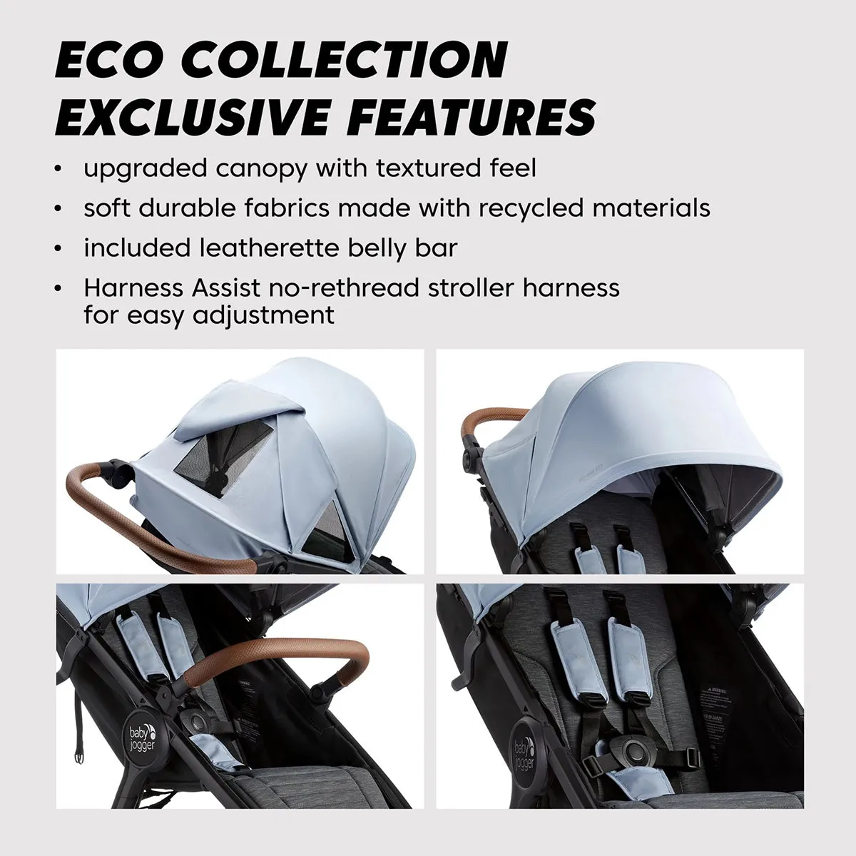 Baby Jogger City Mini GT2 Eco Single Stroller-Parent Console Bundle - Slate Fog