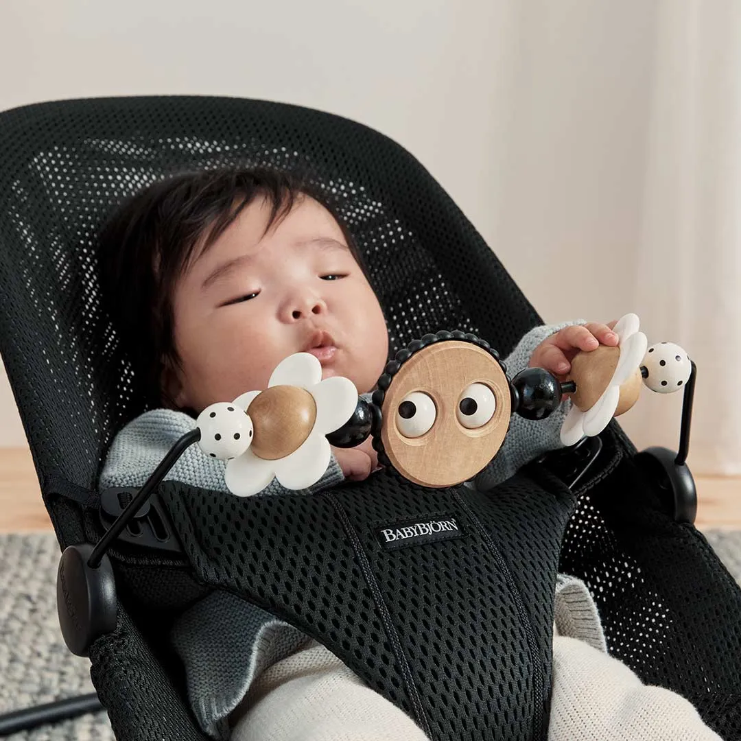 BabyBjorn Bouncer Toy - Googly Eyes - Black   White