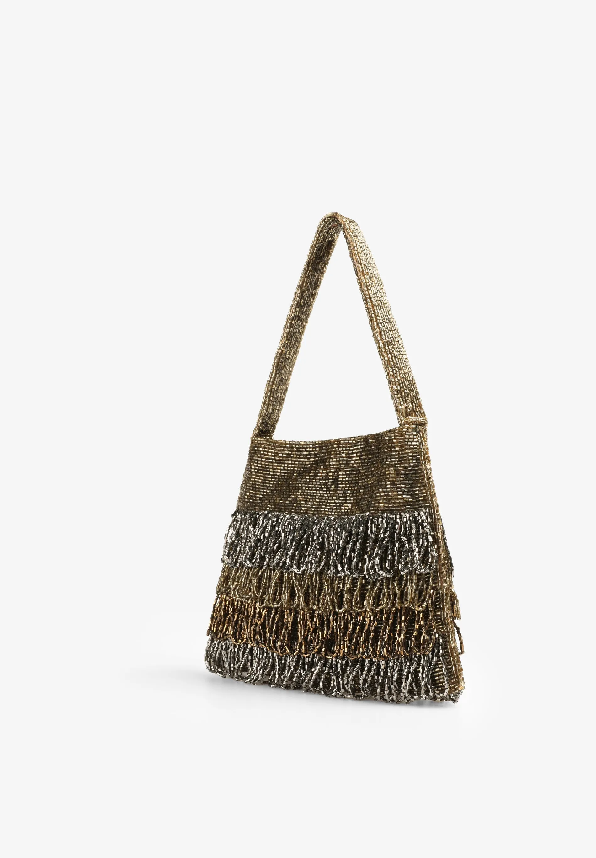 BAG WITH BEADED FRINGE