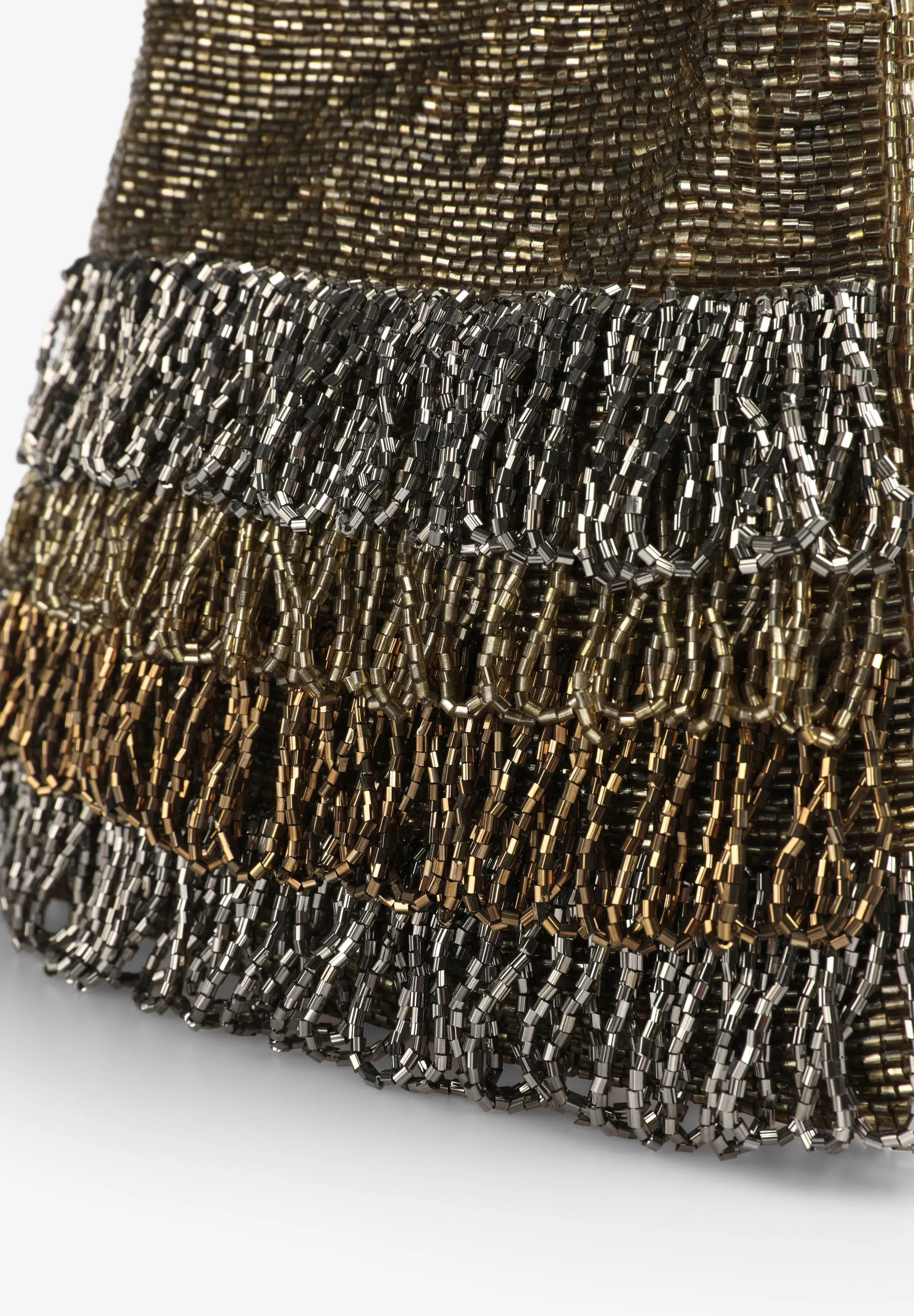 BAG WITH BEADED FRINGE