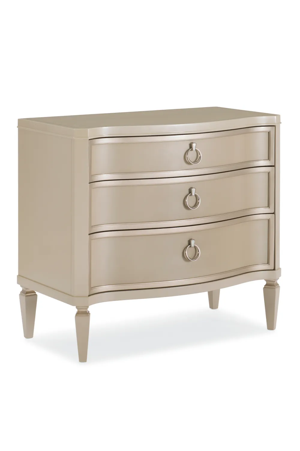 Beige Modern Classic Nightstand | Caracole Next To Me