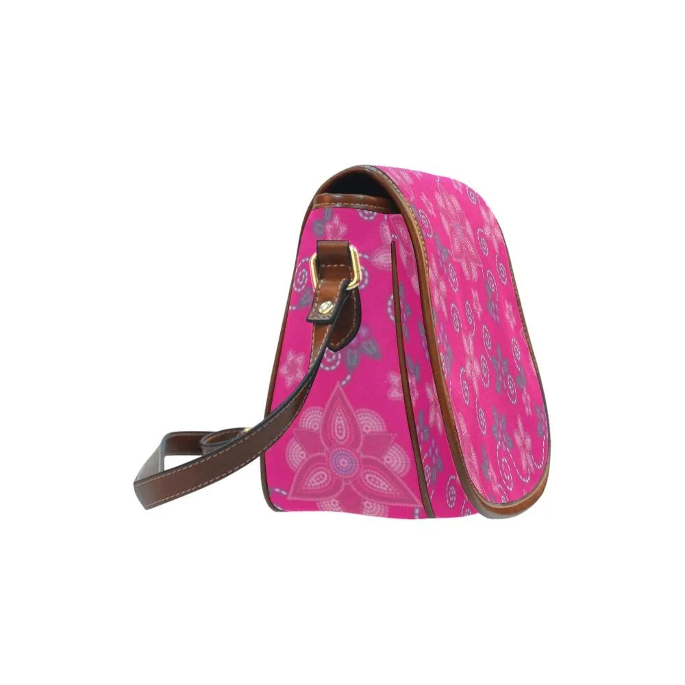 Berry Picking Pink Saddle Bag/Large