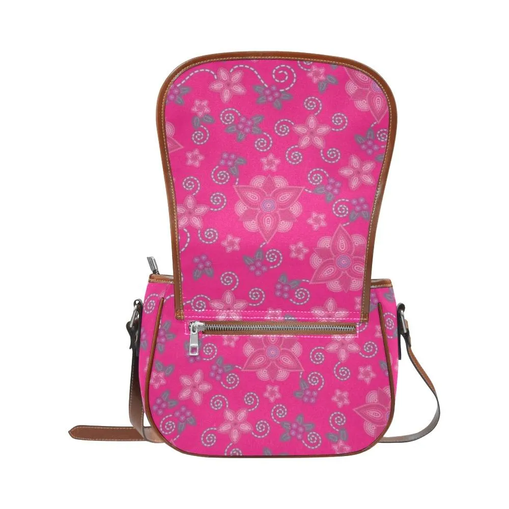 Berry Picking Pink Saddle Bag/Large