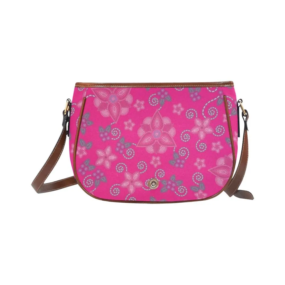 Berry Picking Pink Saddle Bag/Large