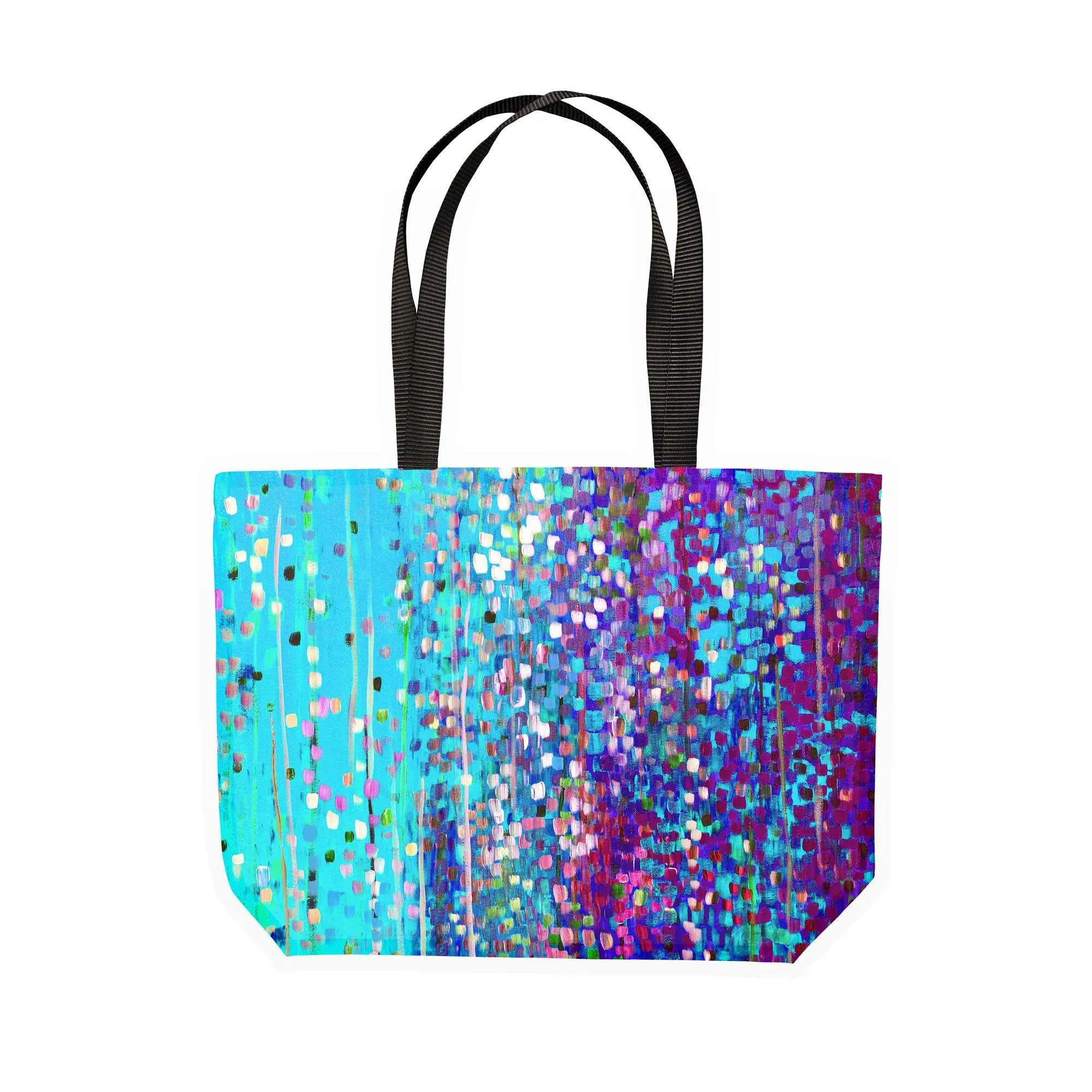 Blue & Purple Canvas Tote