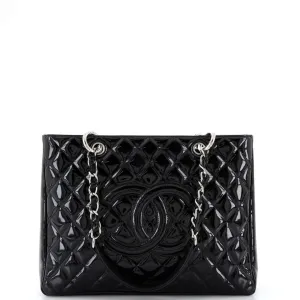 CHANEL Grand Shopping Tote Quilted Patent