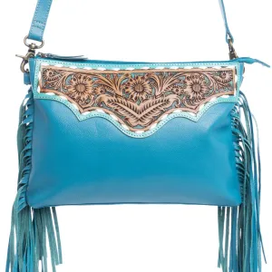 Chaparral Ridge Hand-Tooled Bag In River Blue