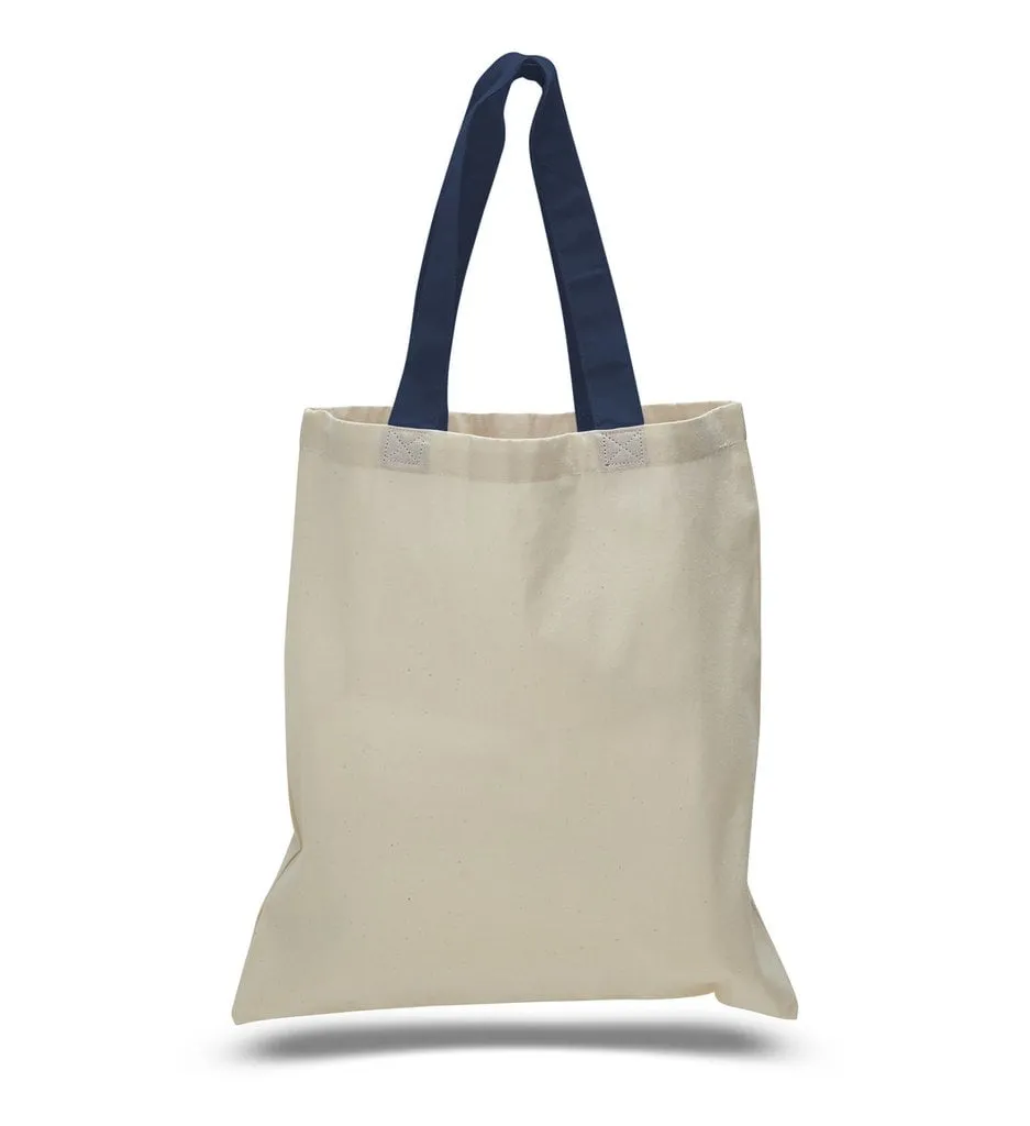 Custom Color Handles 100% Cotton Tote Bag