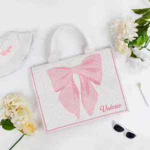 Custom Pink Ribbon Tote Bag