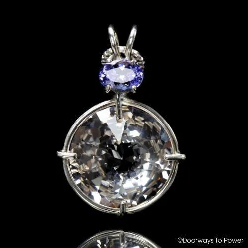 Danburite & Tanzanite Radiant Heart Crystal Pendant