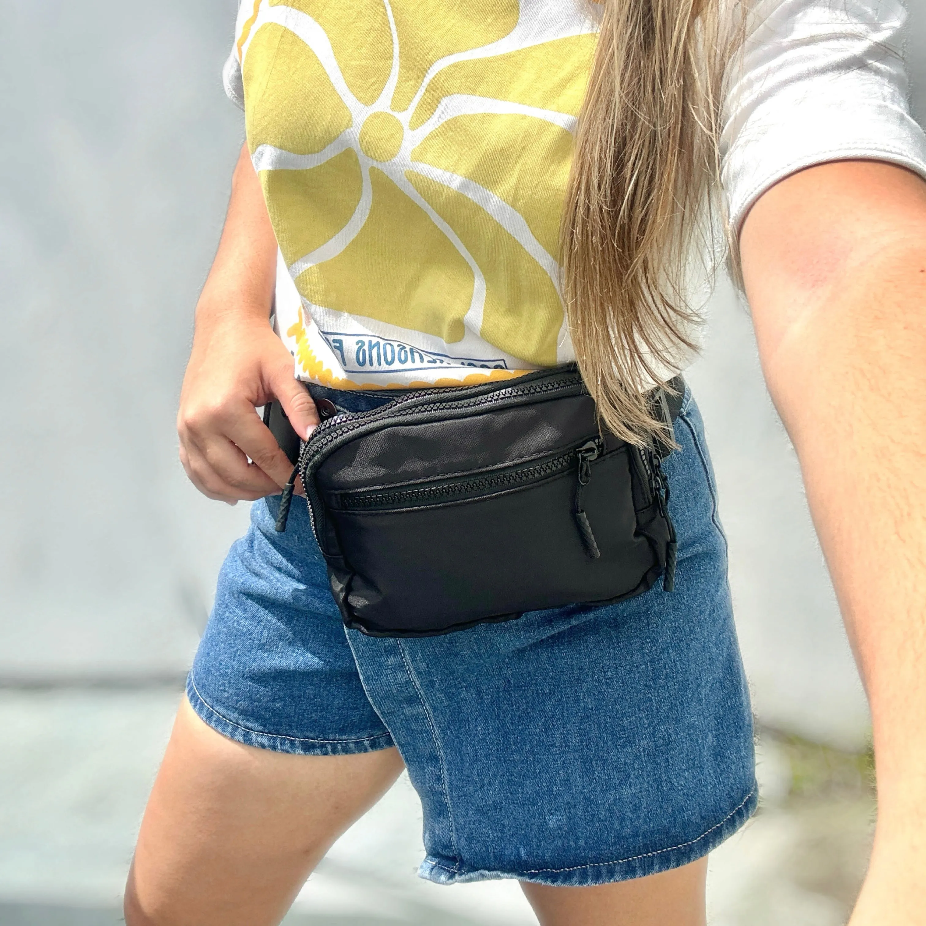 Double Pocket Waist Fanny Pack  -Waterproof