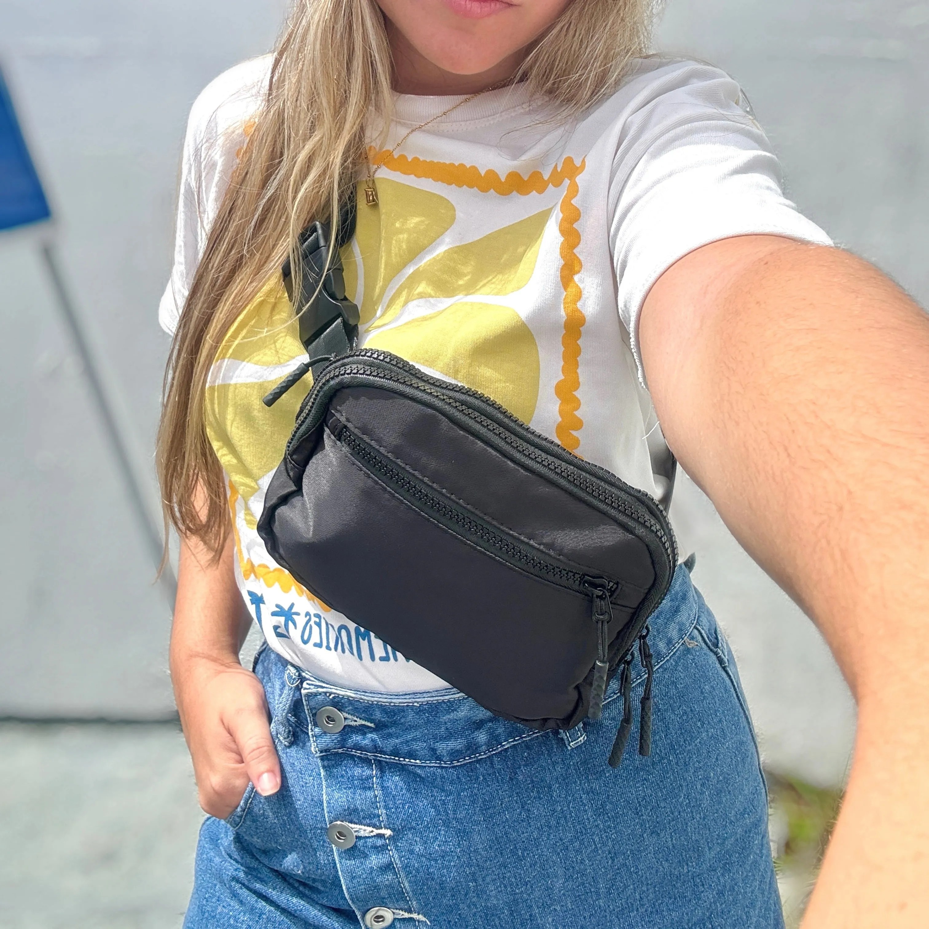 Double Pocket Waist Fanny Pack  -Waterproof