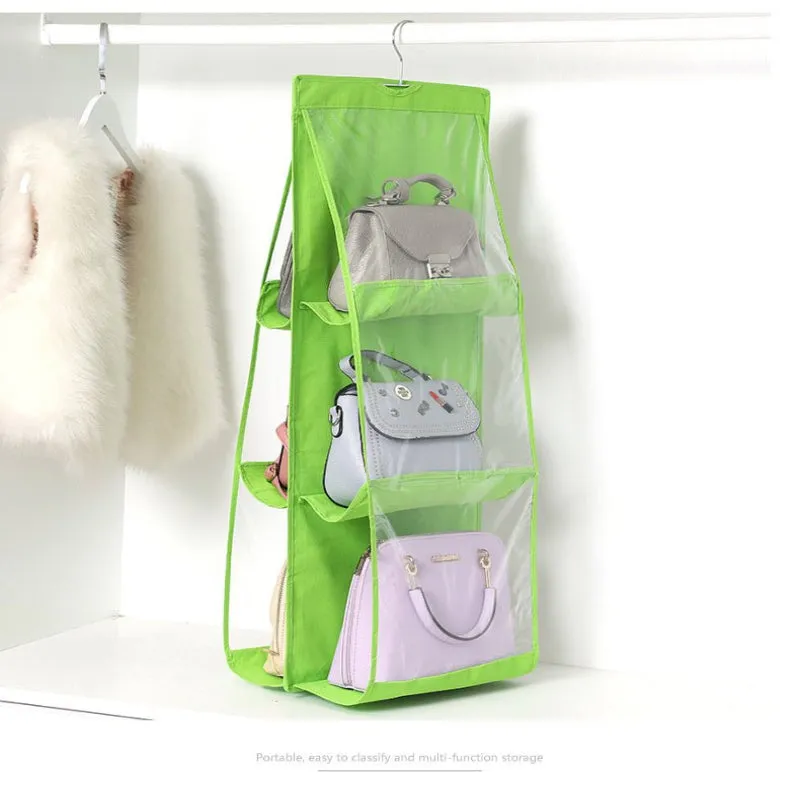 Double-Sided Six-Layer Visible Transparent Hanging Clothing Storage Bags