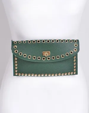 EDGY ELEGANCE FANNY PACK (GREEN)