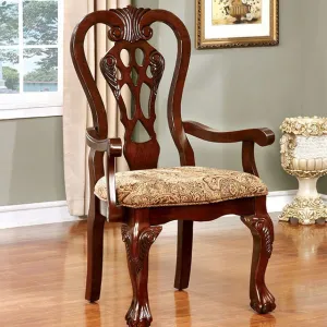 ELANA Brown Cherry Arm Chair (2/CTN)