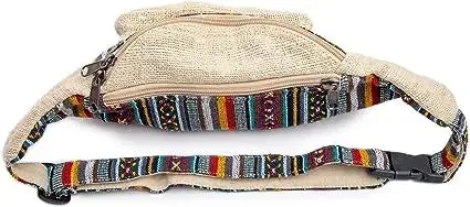 Elevate Your Wardrobe with White Hemp Fanny Pack Boho