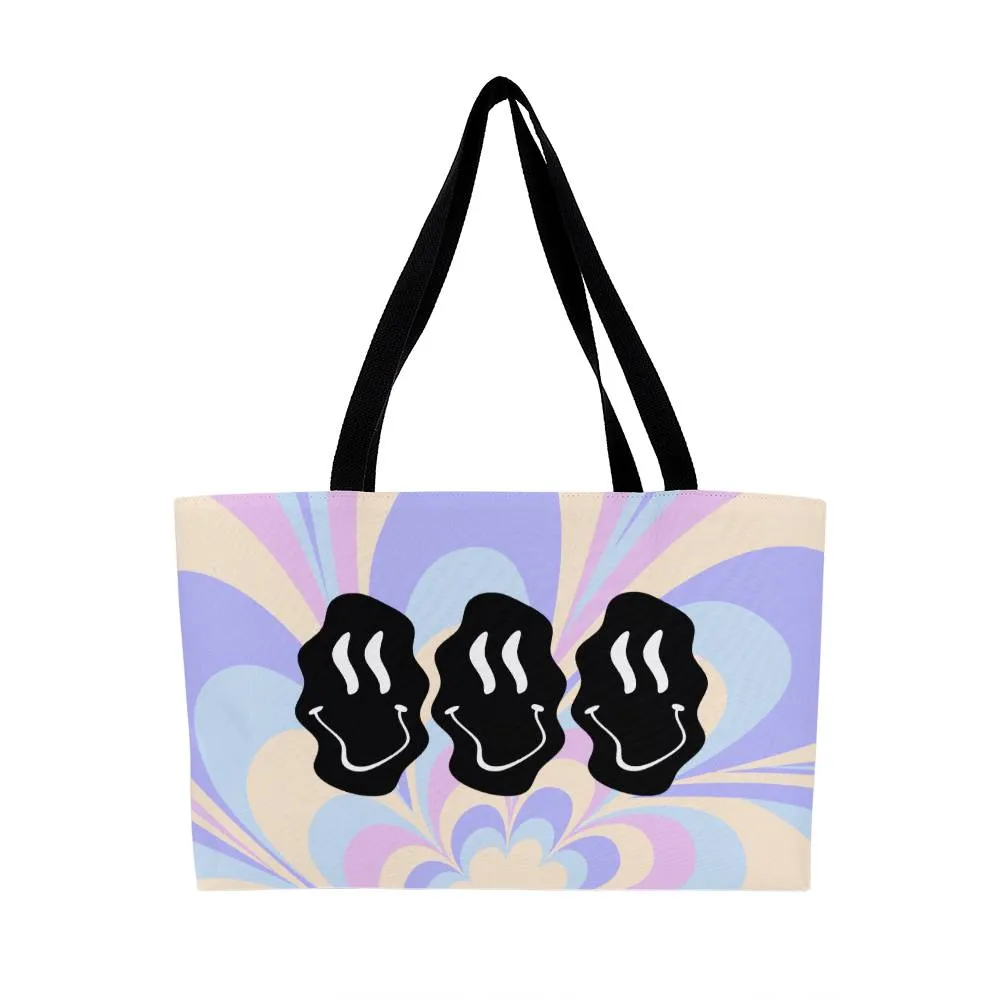 ELEVATED SPIRIT | PSYCHEDELIC MELTING HAPPY FACE WEEKENDER BAG