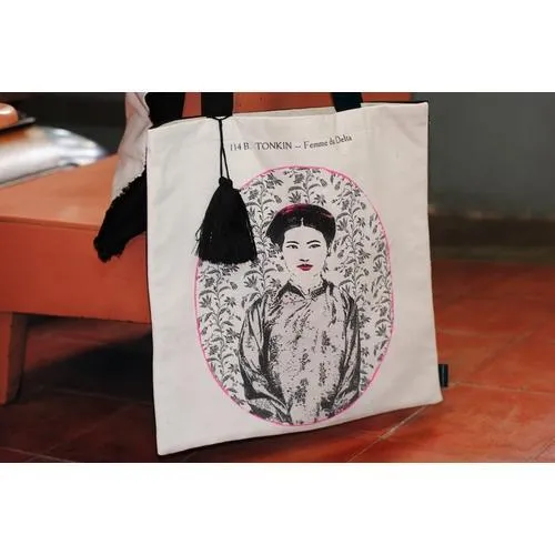 Eugenie Darge Miss Dung White Portrait Tote Bag