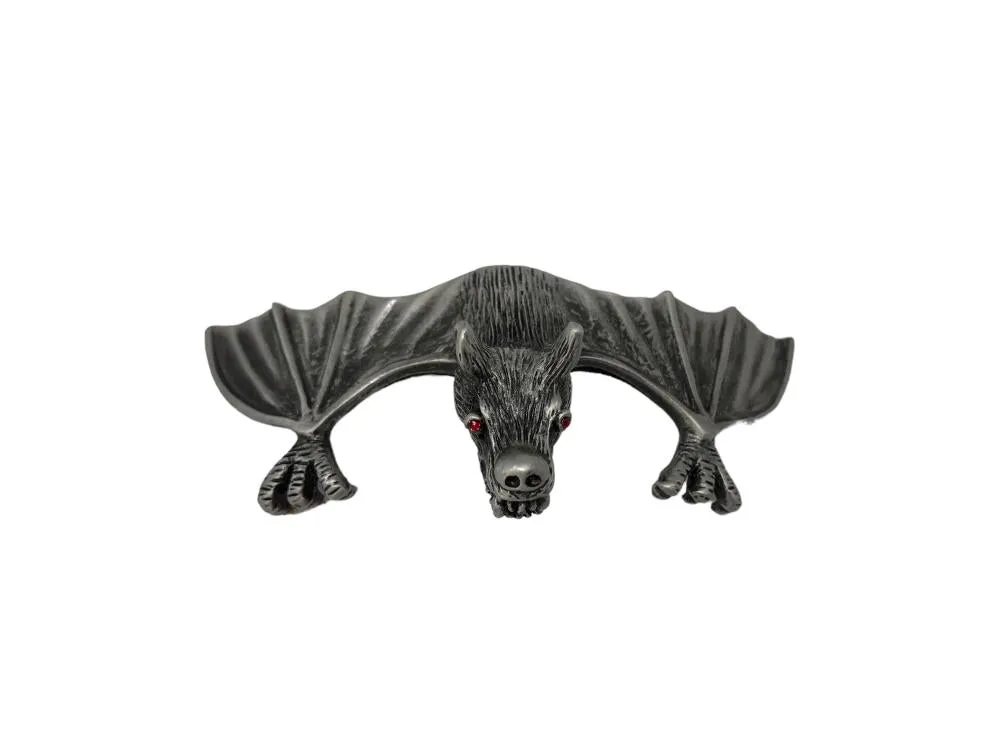 Evil Flying Bat Chrome Statue Fender/Visor Ornament - 10cm - Highway Hawk H66-074