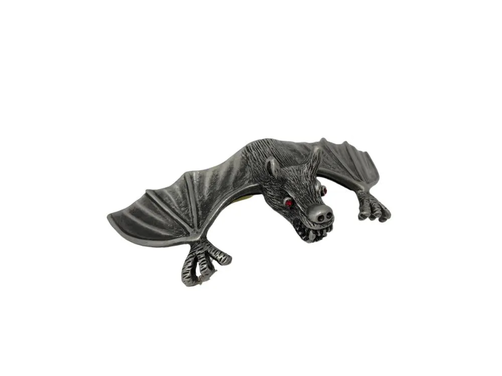 Evil Flying Bat Chrome Statue Fender/Visor Ornament - 10cm - Highway Hawk H66-074