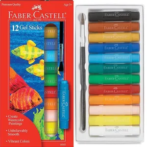 Faber-Castell 12 Gel Sticks with Brush