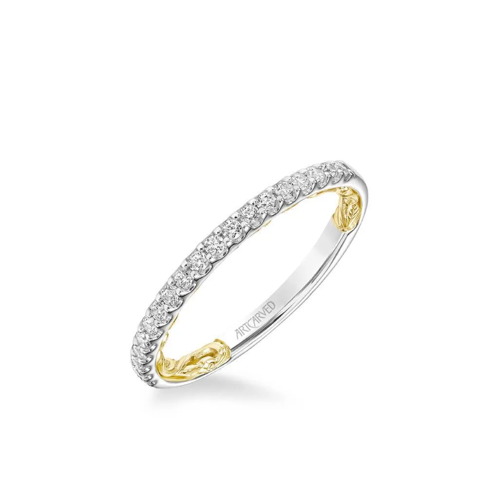 Falyn Lyric Collection Classic Diamond Wedding Band