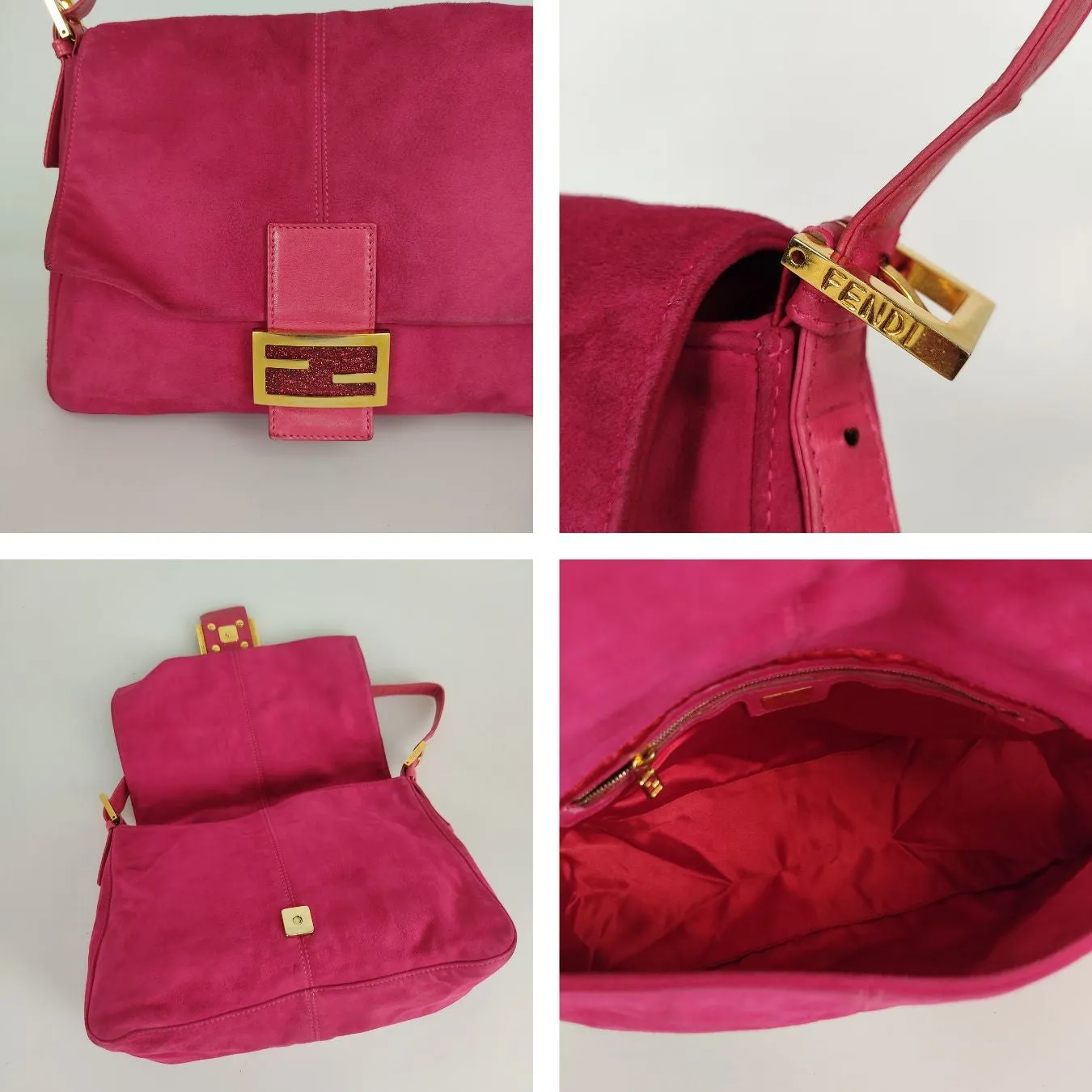 Fendi Fendi vintage Mama shoulder bag in fuchsia suede - '10s