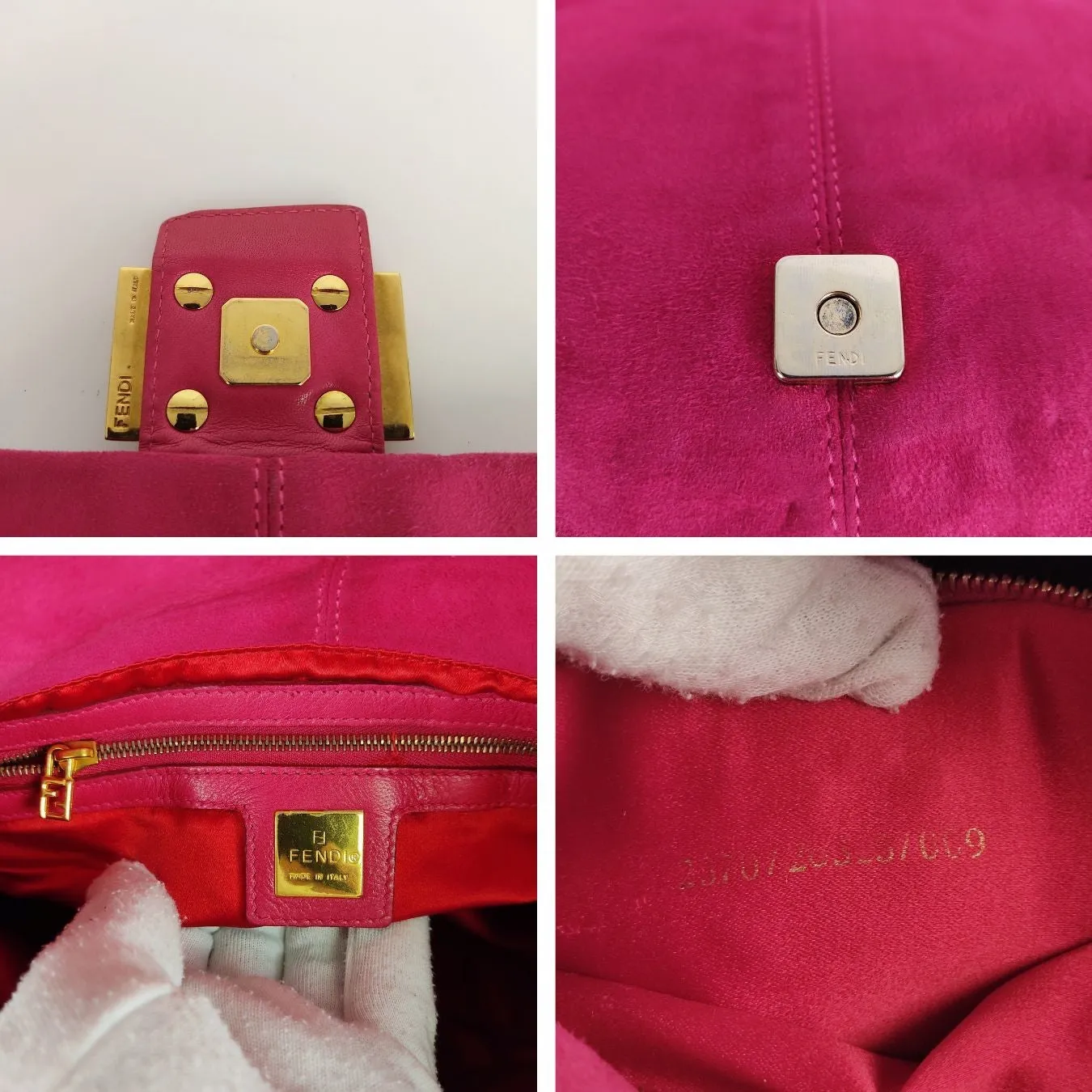 Fendi Fendi vintage Mama shoulder bag in fuchsia suede - '10s