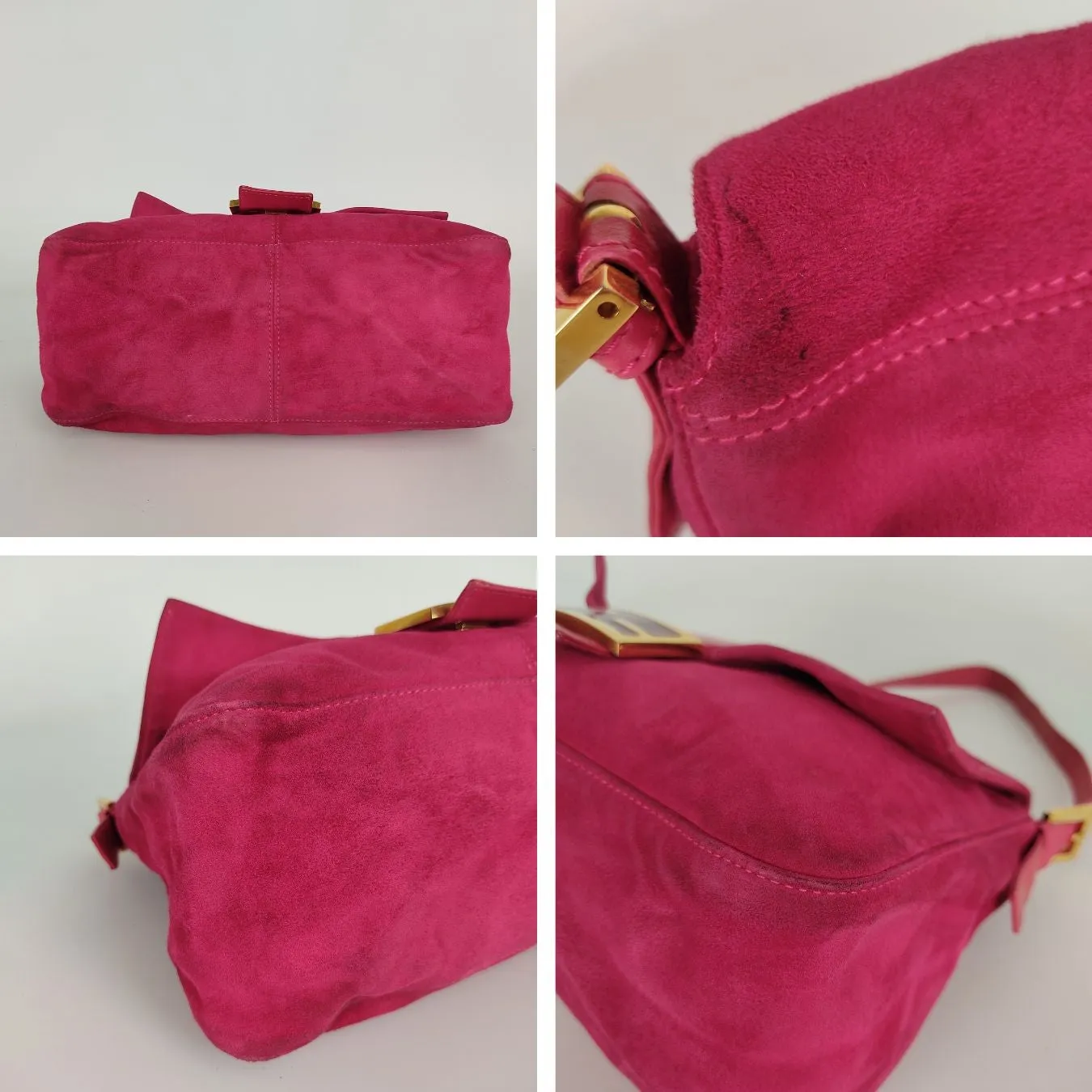 Fendi Fendi vintage Mama shoulder bag in fuchsia suede - '10s