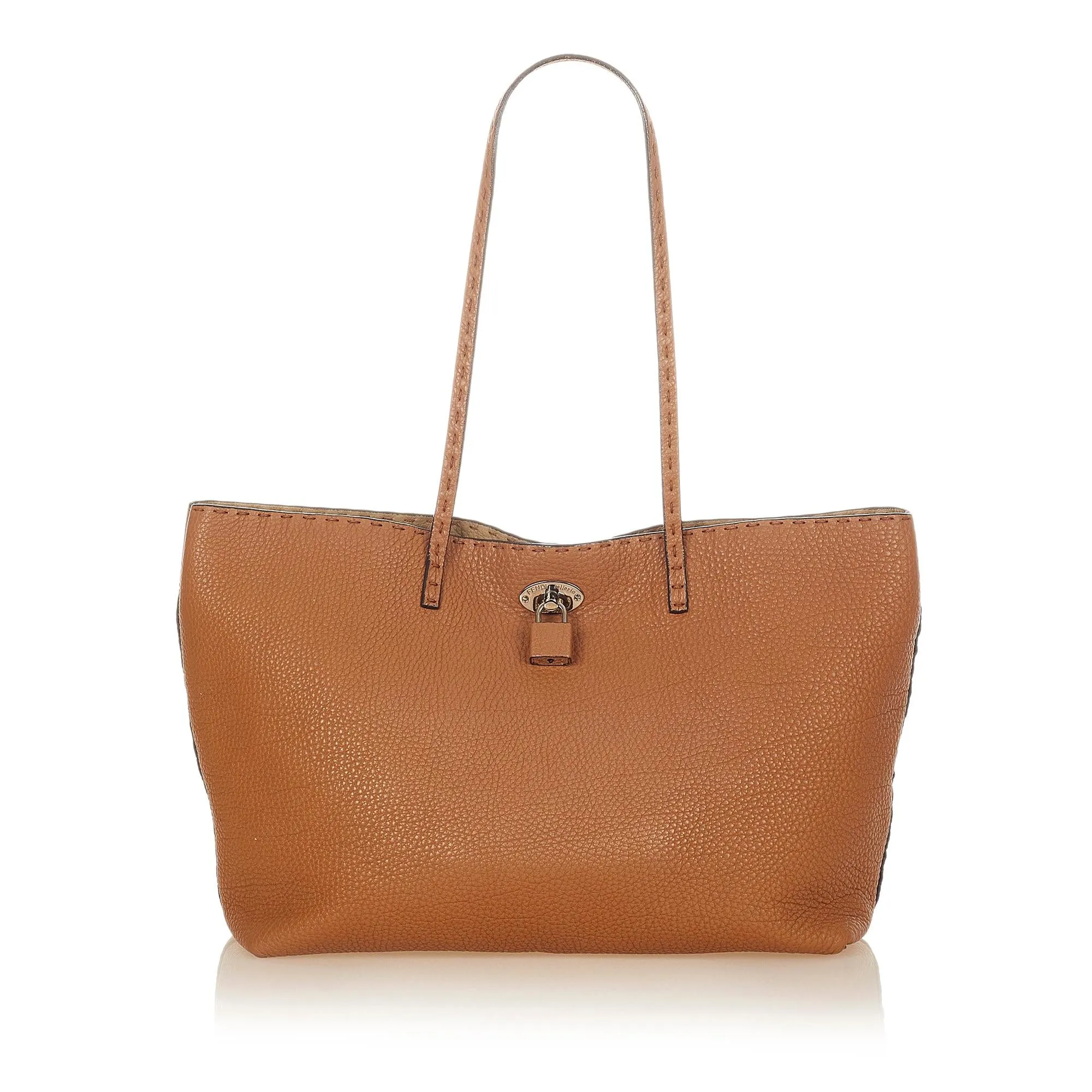 Fendi Selleria Carla Leather Tote Bag (SHG-31919)