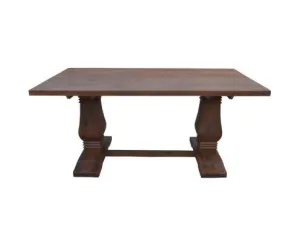 Florence High Dining Table 200cm French Provincial Pedestal Solid Timber Wood